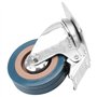 ZOENHOU Lot de 8 roulettes pivotantes de 400 kg, robustes avec freins et vis de 50 mm, roulettes de chariot industrielles pour m
