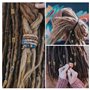 Keboyoe 48 Pièces Perles de Barbe Viking Barbe Perles Rune Bijoux Alliage Perles de Rune Viking Avec Pince à Cheveux,Peigne et é