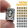 Keboyoe 48 Pièces Perles de Barbe Viking Barbe Perles Rune Bijoux Alliage Perles de Rune Viking Avec Pince à Cheveux,Peigne et é
