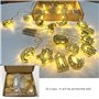 Lot de 2 Ramadan Decoration Guirlandes Lumineuses Étoile Lune 2M 10 LED Guirlandes lumineuses Ramadan L