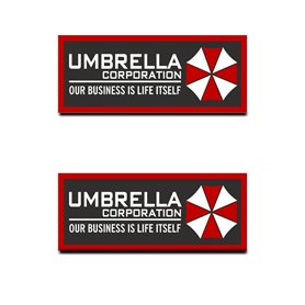 Lot de 2 écussons tactiques compatibles avec Umbrella Corporation Resident Evil - Écusson avec Hook and Loop- Patch militaire po