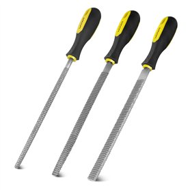 WOTAHI WTH003 Lot de 3 râpes à bois en acier au carbone T12 avec limes à dents grossières double face de 20