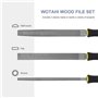 WOTAHI WTH003 Lot de 3 râpes à bois en acier au carbone T12 avec limes à dents grossières double face de 20,3 cm en forme ronde,