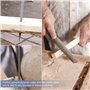 WOTAHI WTH003 Lot de 3 râpes à bois en acier au carbone T12 avec limes à dents grossières double face de 20,3 cm en forme ronde,