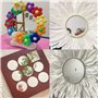 YXYAOLEE Lot de 20 petits miroirs ronds en plastique - Mini miroir - Carrelage - Petit miroir autocollant - Plateau pour travaux