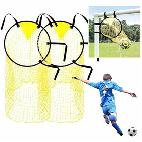 Lot de 2 filets de cibles d'angle de football - Facile à monter - Équipement d'entraînement de football pour enfants et adultes
