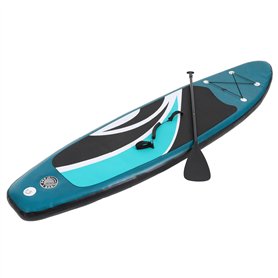 Planche de stand up paddle gonflable avec palmes stables et accessoires résistants - Pagaie de sécurité - Pompe - Kit de réparat