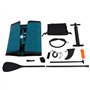 Planche de stand up paddle gonflable avec palmes stables et accessoires résistants - Pagaie de sécurité - Pompe - Kit de réparat