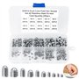 Vis Sans Tête Hexagonale Assortiment de Vis 250 Pcs Sans Tête M3 M4 M5 M6 M8 Douille Hexagonale Vis Pointeau Kit de Vis à Six Pa