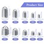 Vis Sans Tête Hexagonale Assortiment de Vis 250 Pcs Sans Tête M3 M4 M5 M6 M8 Douille Hexagonale Vis Pointeau Kit de Vis à Six Pa