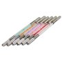 Xiaoyu crystal transparent microblading pen, maquillage permanent pour le tatouage manuel des sourcils, double tête, 6pcs