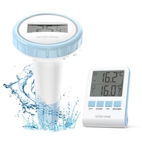 Thermomètre de piscine flottant sans fil IP67 étanche avec surveillance de l'humidité pour piscines