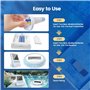 Thermomètre de piscine flottant sans fil IP67 étanche avec surveillance de l'humidité pour piscines, baignoires, bassins à poiss