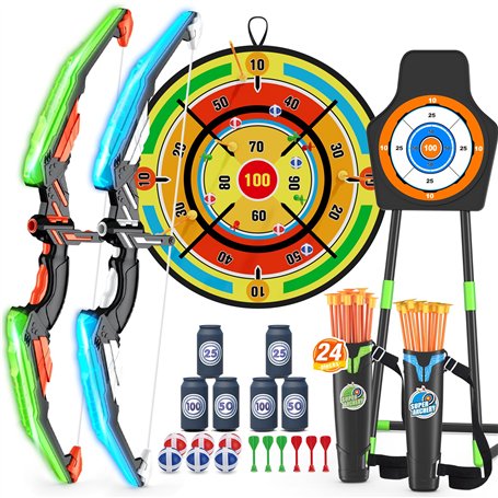 HYES 2 Pack Arc et Flèche Jouet pour Enfants