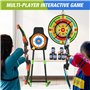HYES 2 Pack Arc et Flèche Jouet pour Enfants, Kit de Tir à l'arc avec Lumières LED, Suction Cible Debout, 29'' Dart Board et Cib