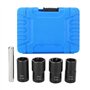 KIMISS 5 pièces Twist Socket Set Roue de Verrouillage Écrou Boulon Goujon Extracteur Extractor 17mm 19mm 21mm 22mm Douille