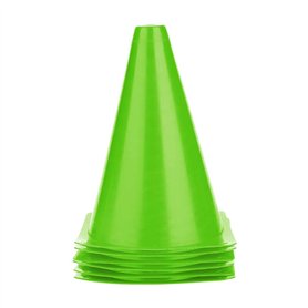 Alomejor 6Pcs 18cm Cônes de Circulation Cônes Plots en Plastique Cônes de Marqueurs Aide Entraînement d'Agilité Vitesse pour la