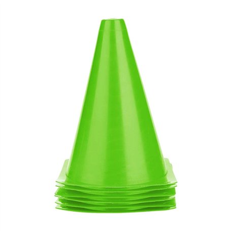 Alomejor 6Pcs 18cm Cônes de Circulation Cônes Plots en Plastique Cônes de Marqueurs Aide Entraînement d'Agilité Vitesse pour la