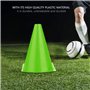 Alomejor 6Pcs 18cm Cônes de Circulation Cônes Plots en Plastique Cônes de Marqueurs Aide Entraînement d'Agilité Vitesse pour la 