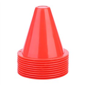 Alomejor 10Pcs Cônes de Circulation Cônes Plots en Plastique Cônes de Marqueurs Aide Entraînement d'Agilité Vitesse pour la Form