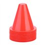 Alomejor 10Pcs Cônes de Circulation Cônes Plots en Plastique Cônes de Marqueurs Aide Entraînement d'Agilité Vitesse pour la Form
