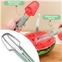 Coupe Pastèque,3 en 1 Trancheur de Fruits en Acier Inoxydable Slicer de pastèque empilable watermelon slicer cutter outils pour 