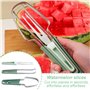Coupe Pastèque,3 en 1 Trancheur de Fruits en Acier Inoxydable Slicer de pastèque empilable watermelon slicer cutter outils pour 