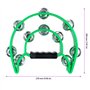 JOIKIT Lot de 8 tambourins à double rangée de 23 x 20 cm 4 couleurs pour musiciens et chanteurs