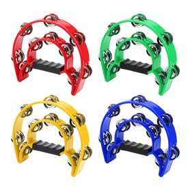 JOIKIT Lot de 4 tambourins à double rangée de 230 x 200 x 48 mm