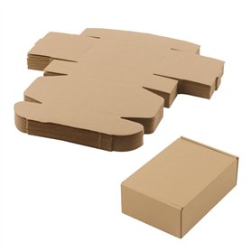 JAPCHET Lot de 20 boîtes d'expédition en carton ondulé marron 15 x 10 x 5 cm
