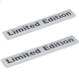 Yugeye Lot de 2 emblèmes universels en métal avec logo édition limitée pour coffre de garde-boue latéral