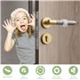 12 Pièces Porte en Silicone Anti-Poignée Protection Poignee Porte De Mur Et De Meubles de fenêtre, Flexible et étirable (Transpa