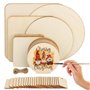 QUOTRE Lot de 55 plaques en bois non finies pour travaux manuels