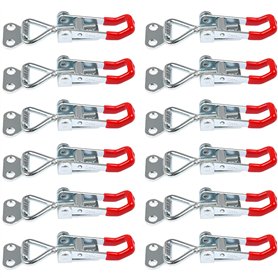 Mnixy Gh-4001 Lot de 12 pinces à bascule en métal avec verrouillage à capuchon 100 kg