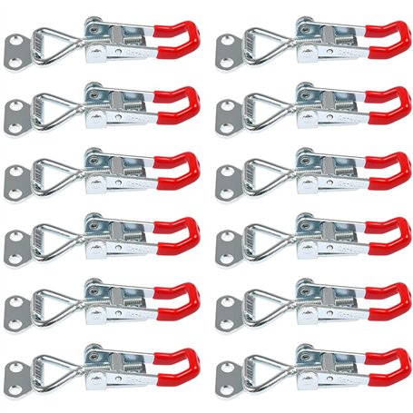 Mnixy Gh-4001 Lot de 12 pinces à bascule en métal avec verrouillage à capuchon 100 kg