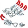 Mnixy Gh-4001 Lot de 12 pinces à bascule en métal avec verrouillage à capuchon 100 kg