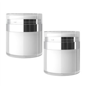 2PCS Contenants Cosmétiques Vide Pots Cosmétiques Boîtes Cosmétiques Pot Vide Cosmétique en Plastique Bouteille Echantillon Pots
