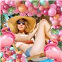 Hawaii Ballon Guirlande Arch Anniversaire Fille Tropicale Ballon Tropical Flamant Rose avec