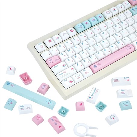 White Keycaps 132 Touches Baromètre Keycaps