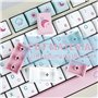White Keycaps 132 Touches Baromètre Keycaps, XDA Profile PBT Keycap Dye Sublimation Keycaps Set pour Clavier de Jeu Mécanique, C