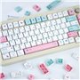 White Keycaps 132 Touches Baromètre Keycaps, XDA Profile PBT Keycap Dye Sublimation Keycaps Set pour Clavier de Jeu Mécanique, C