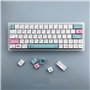 White Keycaps 132 Touches Baromètre Keycaps, XDA Profile PBT Keycap Dye Sublimation Keycaps Set pour Clavier de Jeu Mécanique, C