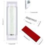READY Lot de 2 barres lumineuses LED de 28 cm pour intérieur de voiture - 10 W - 72 LED - Lumière blanche - Avec interrupteur - 