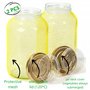 myFERMENTS Bocaux en Verre Avec Couvercle - Grand Mason Jar de 4.25 l- Bouteille à Large Goulot pour Infuser de Gros Morceaux de