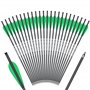 REAWOW Boulons d'arbalète flèches Carbone Flèches d'arbalète Carbone 20" Mixte Carbone Flèche 24PCS 8