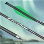 REAWOW Boulons d'arbalète flèches Carbone Flèches d'arbalète Carbone 20" Mixte Carbone Flèche 24PCS 8,8 mm pour la Chasse à l'ar