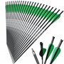 REAWOW Boulons d'arbalète flèches Carbone Flèches d'arbalète Carbone 20" Mixte Carbone Flèche 24PCS 8,8 mm pour la Chasse à l'ar