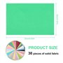 Wenrescry Lot de 30 tissus en coton patchwork - 20 x 25 cm - Paquets de tissu en coton uni et carrés colorés pour le bricolage, 