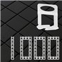 Lot de 1000 entretoises de nivellement de carrelage de taille moyenne – Système de nivellement de carrelage antirouille pour ins