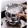 Panier à Vapeur,2 pcs Paniers Cuit-Vapeur Inoxydable Panier Vapeur de Légumes Cuit Vapeur Insérer des Aliments Légumes Pliants à